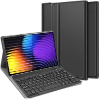 Just in Case tablet Hoes met Toetsenbord geschikt voor Xiaomi Pad 8 / Pad 8 Pro / Pad 7 / Pad 7 Pro - QWERTZ Bluetooth Keyboard Case - Zwart