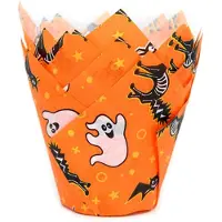 House of Marie Tulip Baking Cups Scary Halloween pk/36