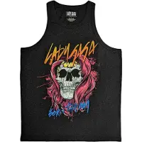 Rock Off Lady Gaga - Skull Tanktop - XL - Grijs