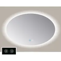 Sanicare Spiegel tutti ovaal 80x120 cm met led ambiance rondom en spiegelverwarming