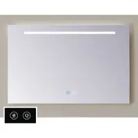 Sanicare Tutti LT1 spiegel met verwarming, verlichting, LED strook en touch bediening 60cm