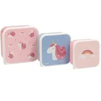 Tutete Snackdoos set 3 stuks - Eenhoorn -