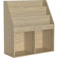 VCM Holzregal | platzsparendes Kinder Regal | Maße: H. 80 x B. 73 x T. 30 cm | Elegantes Regal stehend | Aufbewahrungsbox | Bücherregal | Aufbewahrungsregal - Besira M