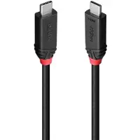 Lindy 37001, 1 meter, USB-C, USB-C, USB4 Gen 3x2, 40 Gbit/s, zwart