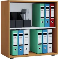 VCM Lona L Kantoorplank met 2 vakken Beuken decor.