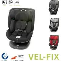 4Baby Vel-Fix Autostoel Zwart i-Size 40-150cm