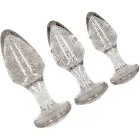 Ouch! 'Glitter Butt Plug Set', 3-delig