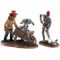 Lemax Kerstfiguur Ghoulish gardeners set of 2