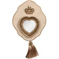 Clayre & Eef Spiegel 19x3x22 cm Beige Kunststof