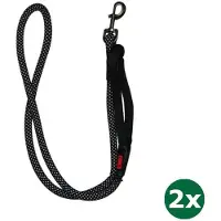 Kong hondenriem retriever touw zwart 2x 1,5 mtr