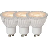 Lucide MR16 - Led lamp - Ø 5 cm - LED Dimbaar - GU10 - 3x5W 3000K - Wit - Set van 3