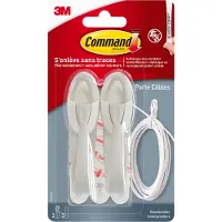 Sans marque 3M Command-kabelhouder Wit, Grijs