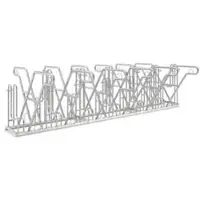 WSM Fietsenrek , 2-zijdig, voor banden tot B 55 mm, B 3240 x D 390 x H 800 mm, staal gegalvaniseerd, 12 parkeerplekken