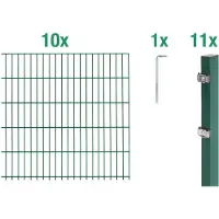 Alberts Dubbelstaafmat hekwerk Basisset Hoogte: 80 - 160 cm, totale lengte: 4 - 30 m, voor plaatsing in beton (set)
