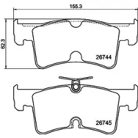 Hella 8DB 355 045-951 Remblokken