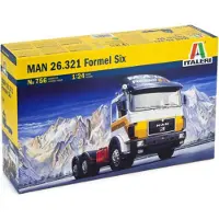 Italeri 510000756 MAN 26.321 Formel 6 6x4 Vrachtwagen (bouwpakket) 1:24