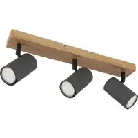 Globo Plafondlamp 3 Lichts Robby Hout
