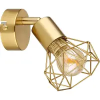 Globo Kleine gouden wandlamp met E14 fitting 'Xara 1'