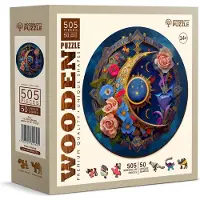 WoodenCity Wooden City Houten puzzel Maan met Bloemen - 505 stukjes voor kinderen en volwassenen