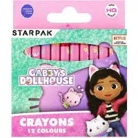 Starpak Gabby's Dollhouse Serie - Waskrijt - 12 Kleuren - Voor Kinderen