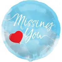 Folat - Folieballon Missing You Blauw 45 cm