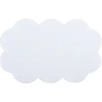 MSV Nuages Antislip Badmatten Set van 4 – Douchemat Antislip voor Bad en Douche – Wit PVC – 14,5 x 9 cm