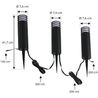 LINDBY Buitenverlichting , Kaelo, dimbare, Zwart, Terras, Kunststof, Modern