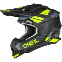 O'Neal 2Series Spyde V23 Zwart Grijs Geel Crosshelm Maat S