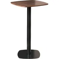 Beliani MORELLA - Statafel - Donkerbruin/Zwart - 60 x 60 cm - MDF
