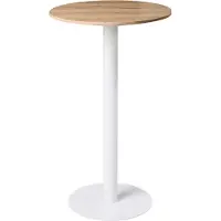 Beliani MORELLA - Statafel - Lichtbruin/Wit - 60 cm - MDF