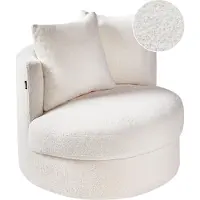 Beliani DALBY - Fauteuil - Wit - Bouclé