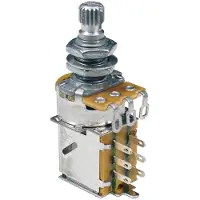 AllParts Push/Pull Pot 250K linear Standard Knurled Shaft - Potentiometer voor gitaar