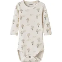 Lil´ Atelier Rompertje/body 'NBNGavo' crème / brokaat / donkergrijs