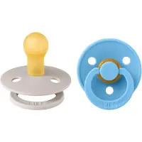 BIBS Colour Schnuller - Gr. 1 - 2er-Pack - Rund - Pilz/Breeze - - One Size - Schnuller
