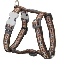 Red Dingo Dh-by-br-25 - Hals- En Leibanden - Hond - Rd Harnas Bone Yard Bruin-l - Maat: L - 206032
