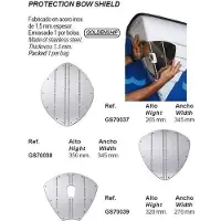 Goldenship Bow Protection Plate Zilver 350 x 345 mm