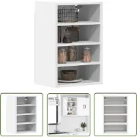 vidaXL Keukenkasten - Hangkast - Hangkast Riga 40x29,5x60 cm bewerkt hout wit - Opslagoplossing - Houten Kast - Witte Kast