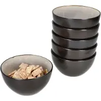 MamboCat Set van 6 aardewerk puddingschalen Reactive Glaze Dark Cement voor 6 personen - 24321908