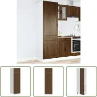 vidaXL Opbergruimte - Keukenkast - Keukenkast Porto bewerkt hout bruin eikenkleur - Houten Kast - Bruine Eiken - Keuken Design