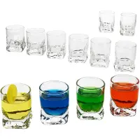 MamboCat Set van 12 FROSTY borrelglaasjes van glas - 11107122S