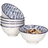MamboCat Set van 6 graankommen Jail Blue White - 89987