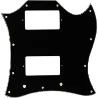 Göldo Pickguard Double Cut, 3-ply zwart - Pickguard