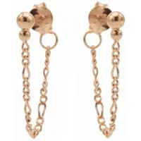 Karma chain oorbel double dots Rose M2922