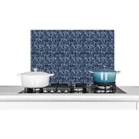 KitchenYeah Spatscherm keuken 70x50 cm - Kookplaat achterwand Patroon - Graniet print - Structuur - Muurbeschermer - Spatwand fornuis - Hoogwaardig aluminium
