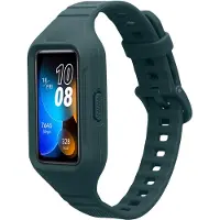 Kwmobile smartwatch bandje en bumper van silicone - geschikt voor Huawei Band 9 / Band 8 7 6 Pro / Honor Band 7 6 - in blauwgroen - Optimale bescherming