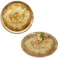 MamboCat 2-delige set pizzavazen PERFETTO geel Ø31,5cm van porselein - 164194