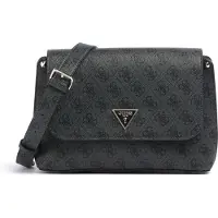 GUESS Schoudertas 'MERIDIAN II FLAP CROSSBODY' antraciet / zwart