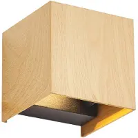QAZQA Scandinavische buiten wandlamp houtprint incl. LED IP54 - Edwin
