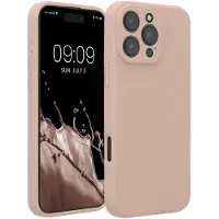 Kwmobile telefoonhoesje geschikt voor Apple iPhone 16 Pro Max - TPU backcover met siliconen coating - Smartphone case in oudroze