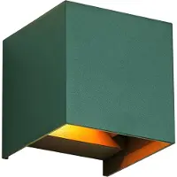 QAZQA Buiten wandlamp donker groen incl. LED IP54 - Edwin